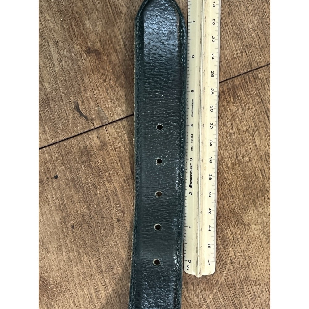 Vintage Belt-real Pigskin Leather-emeral Green Gold Tone, Hippie Chic Academia - Picture 5 of 5